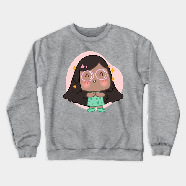 Cute girl design Crewneck Sweatshirt by BrightLightArts